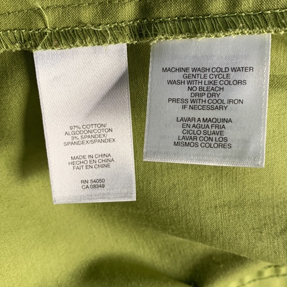 Jones NY Sport Fall Stretch Women’s Size M Button Down Olive Green Jacket - Picture 16 of 16